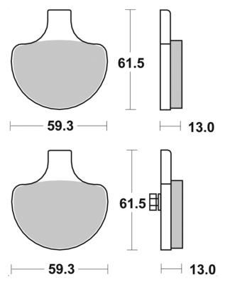 SBS HS brake pads HD84-99 front (FR)