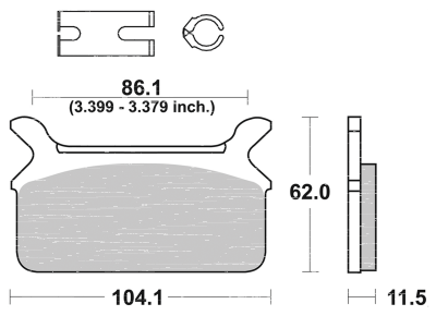 SBS Rear Sinter street brake pads 668LS (FR)