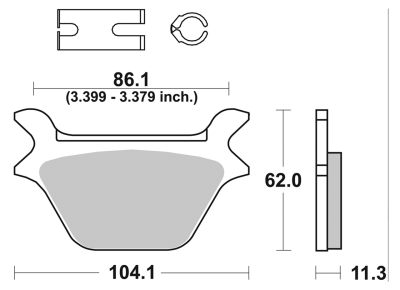 SBS Rear Sinter street brake pads 669LS (FR)