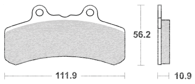 SBS Front Ceramic street brake pads PM (FR)