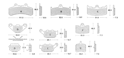 SBS Front Ceramic street brake pads PM (FR)