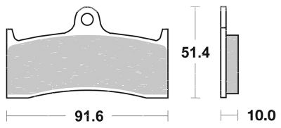 SBS CT Brake pads FR(A) TH=10mm (FR)
