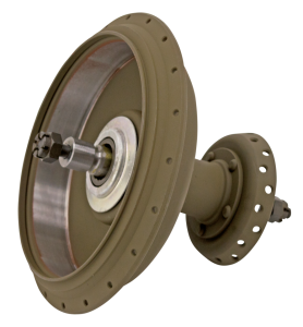 Front hub w/brake drum, WLA, green