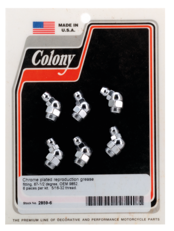 6-pck Colony Grease Fitting OEM 9852, ca (FR)