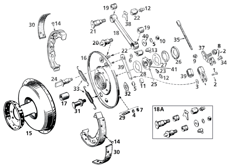 brake shackle, WL/WLA, black (FR)