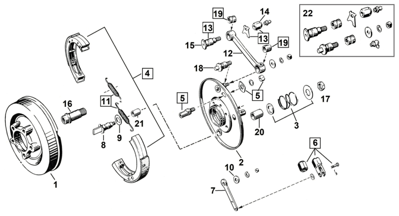bushing, brake shackle, set of 2, all sh (FR)