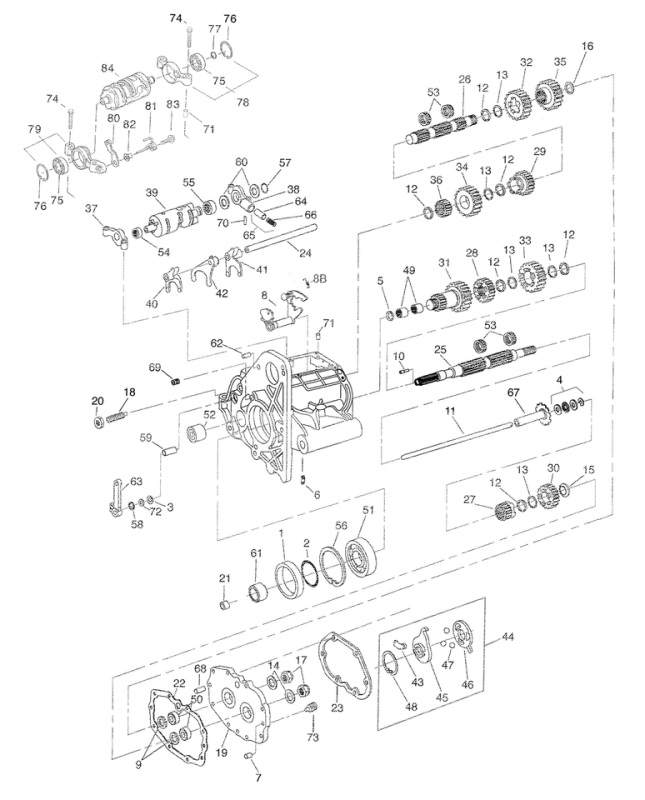1st. Gear countershaft BT80-06 31T (FR)