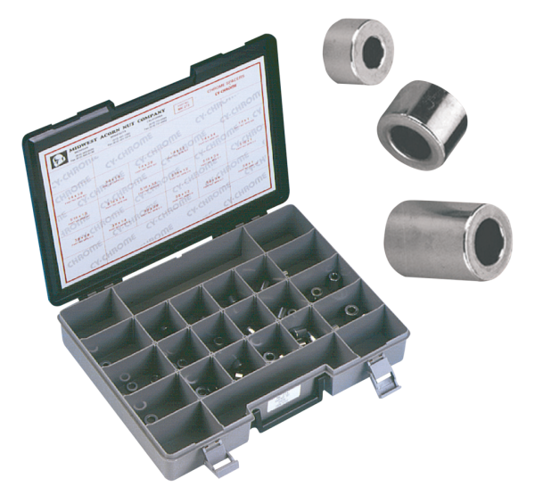 Ass.tray Spacers 18 sizes show chrome (FR)