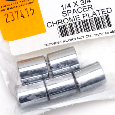5pck Spacers 1/4"Ix5/8"Ox3/4"L chrome (FR)