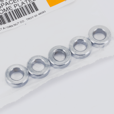5pck Spacers 3/8"Ix3/4"Ox1/4"L chrome (FR)