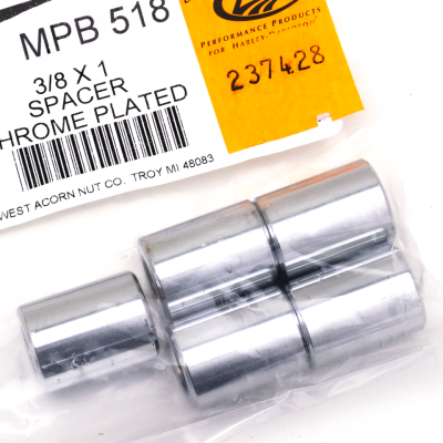 5pck Spacers 3/8"Ix3/4"Ox1"L chrome (FR)