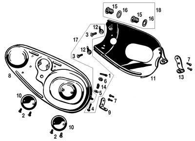 Guard, inside primary chain 45CI41-up (FR)