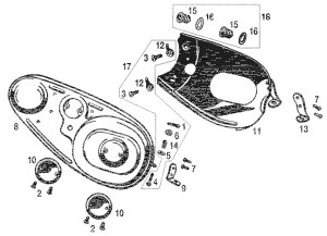 Guard, inside primary chain 45CI41-up (FR)