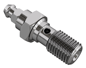 Banjo bolt w/bleeder nipple M10x1 Inox (FR)
