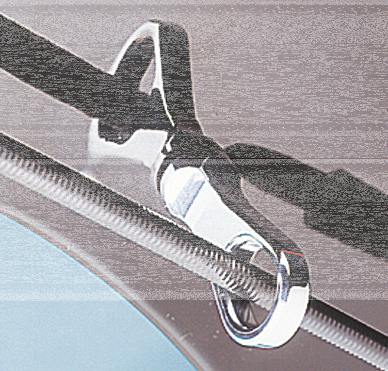 Billet Speedo cable guide chr. (FR)