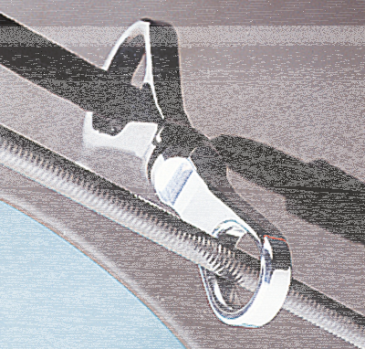 Billet Speedo cable guide chr. (FR)