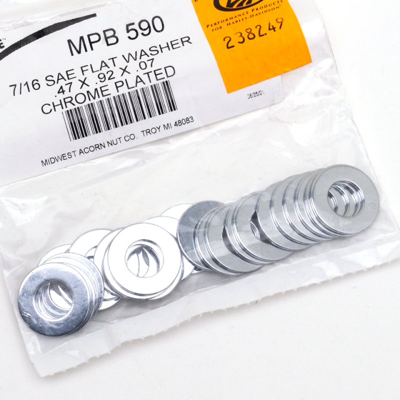 25pck Flat washers 7/16" X .92" SAE (FR)
