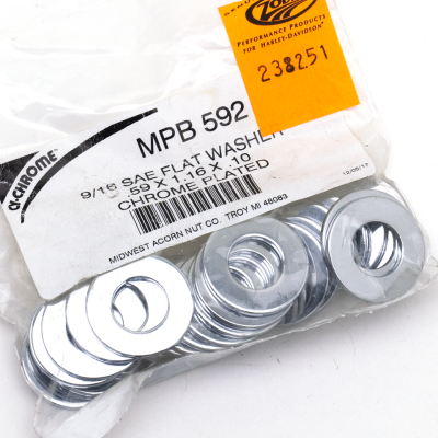 25pck Flat washers 9/16" X 1.16" SAE (FR)