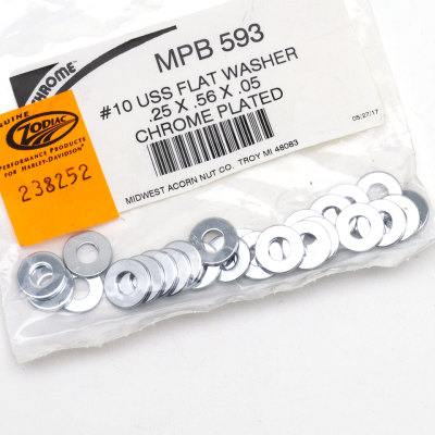 25pck Flat washers #10 X .56" USS (FR)