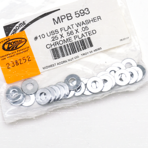 25pck Flat washers #10 X .56" USS (FR)