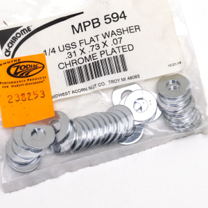 25pck Flat washers 1/4" X .73" USS (FR)