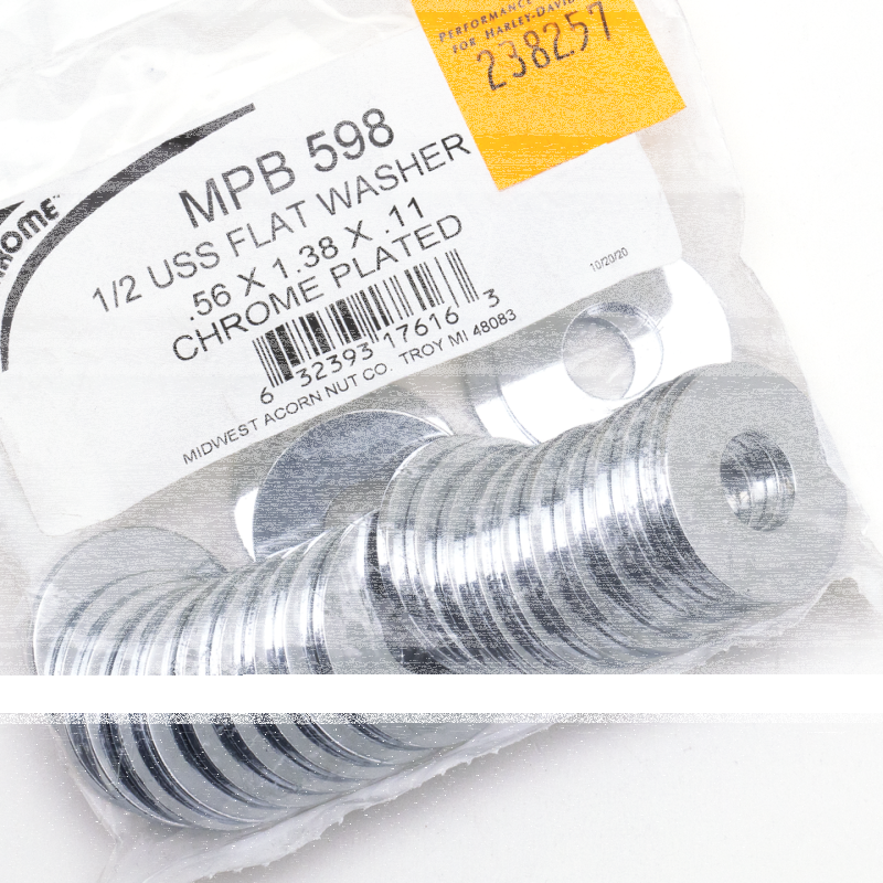 25pck Flat washers 1/2" X 1.38" USS (FR)