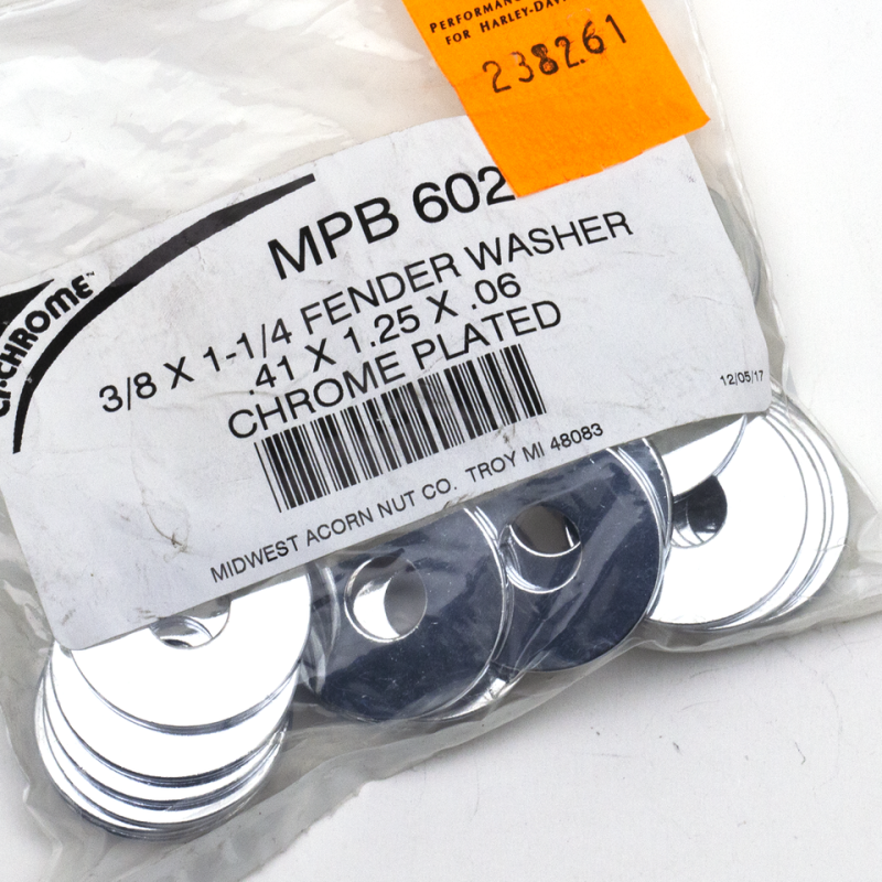 25pck Flat washers 3/8" X 1 1/4" (FR)