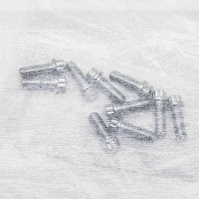 10pck 12-point screw 1/4-28x3/4", UNF (FR)