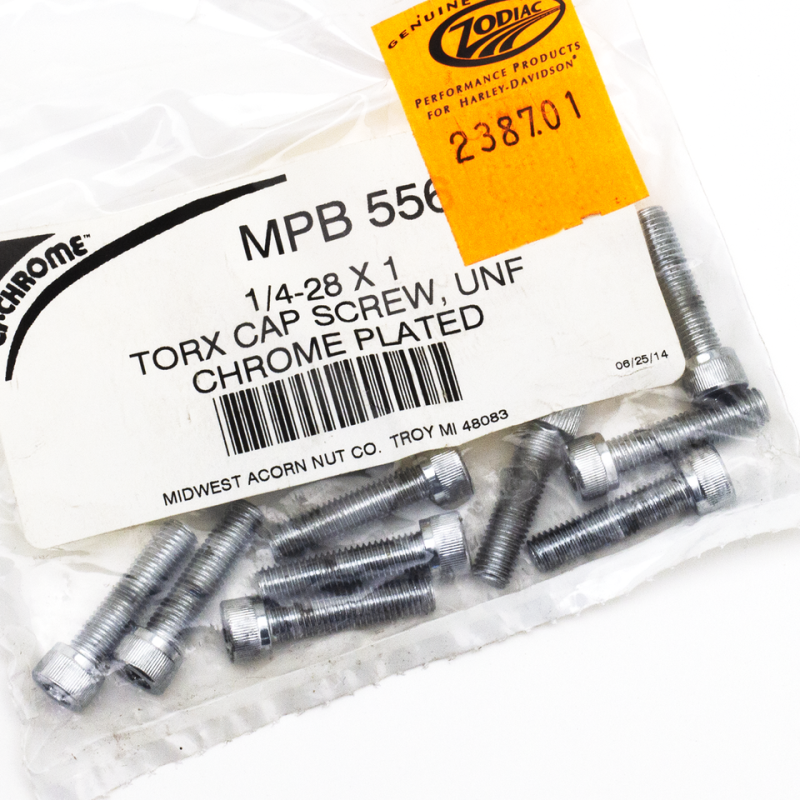 10pck Knurled torx screw 1/4-28x1", UNF (FR)