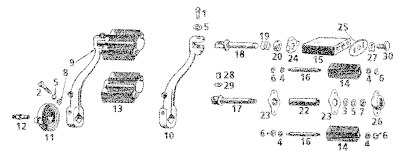 Crank starter black WL41-62 (FR)
