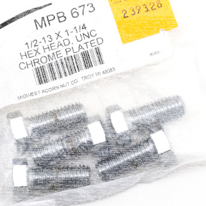 5pck Chr. hex head screws 1/2-13x1 1/4" (FR)
