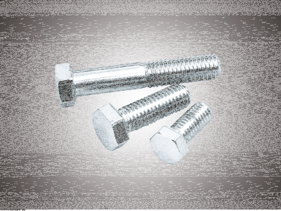 5pck Chr. hex head screws 1/2-13x2 1/2" (FR)