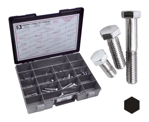 5pck Chr. hex head screws 1/2-13x2 3/4" (FR)