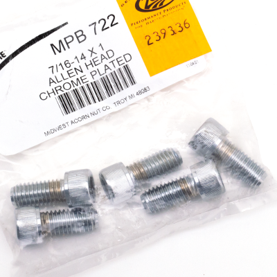 5pck Chr.Allen head screws 7/16-14x1" (FR)