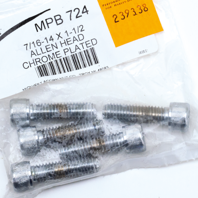 5pck Chr.Allen head screws 7/16-14x1.5" (FR)