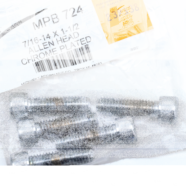 5pck Chr.Allen head screws 7/16-14x1.5" (FR)