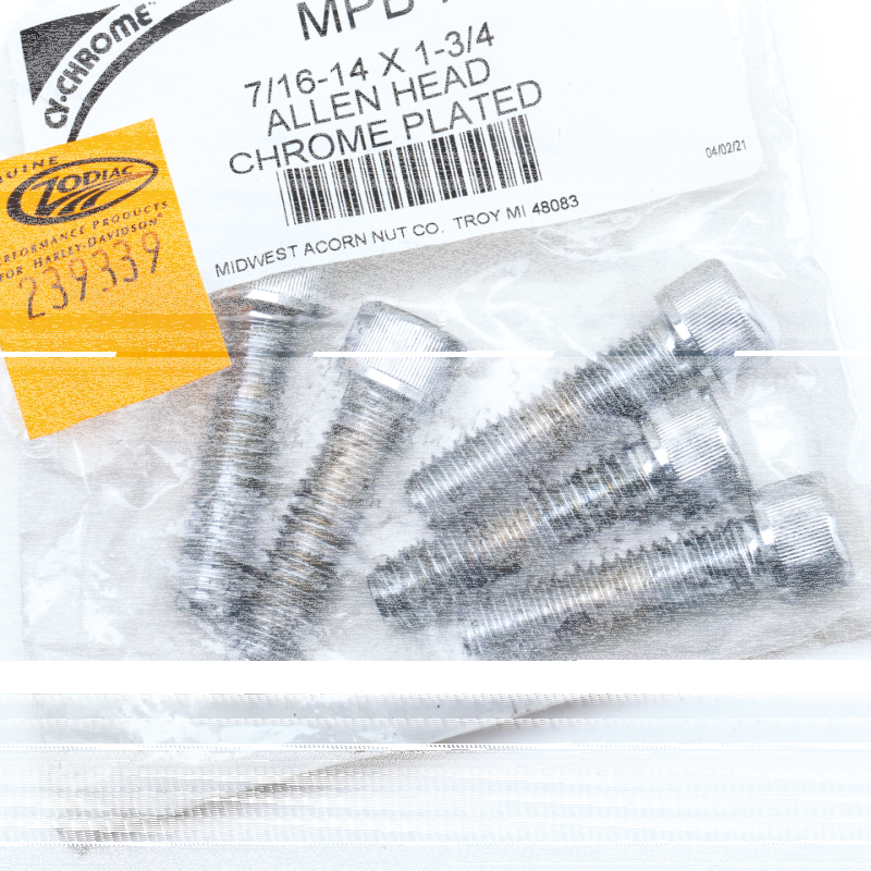 5pck Chr.Allen head screws 7/16-14x1.75" (FR)