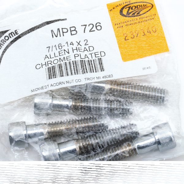 5pck Chr.Allen head screws 7/16-14x2" (FR)