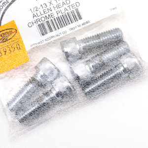 5pck Chrome Allen screws 1/2-13x1 1/2" (FR)