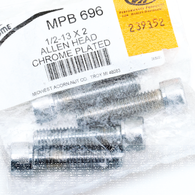 5pck Chrome Allen screws 1/2-13x2" (FR)