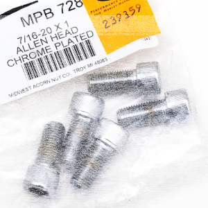 5pck Chrome Allen screws 7/16-20x1" (FR)