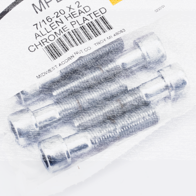 5pck Chrome Allen screws 7/16-20x2" (FR)