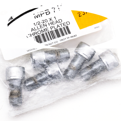 5pck Chrome Allen screws 1/2-20x1" (FR)