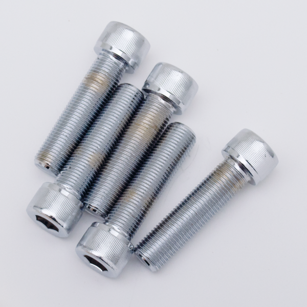 5pck Chrome Allen screws 1/2-20x2" (FR)