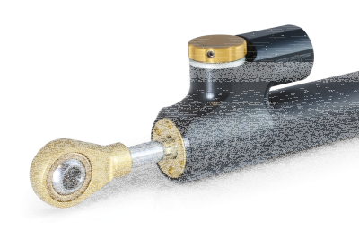 HyperPro Steering Damper Black 140mm (FR)