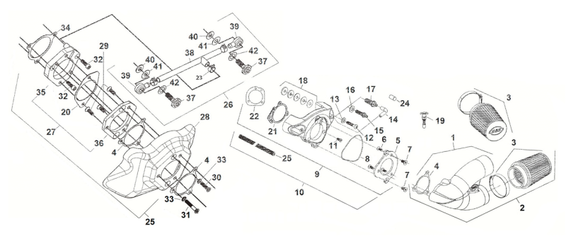 Ignition module cover screws XL82-03 (FR)