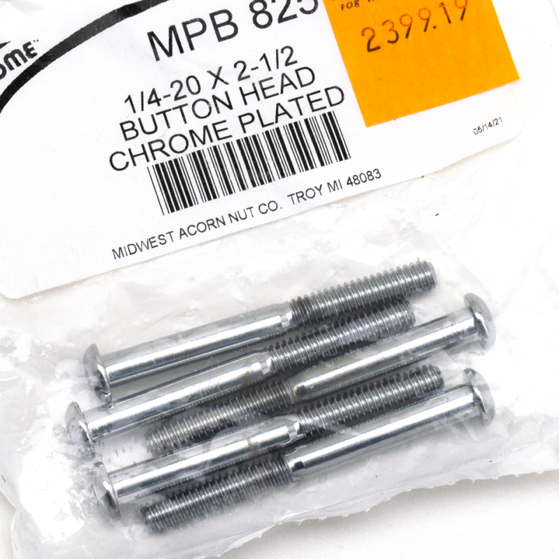 5pck Button head screws 1/4-20x2 1/2" (FR)