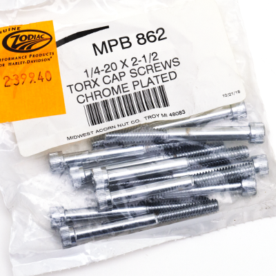 10pck Torx socket head 1/4-20x2 1/2",UNC (FR)