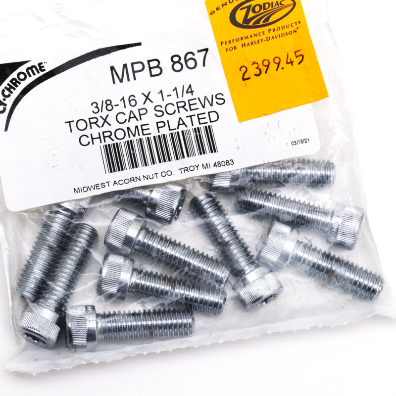 10pck Torx socket head 3/8-16x1 1/4",UNC (FR)