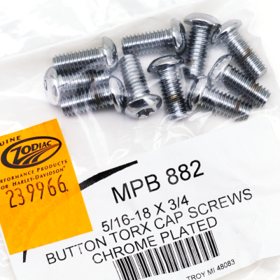 10pck Torx button head 5/16-18x3/4", UNC (FR)